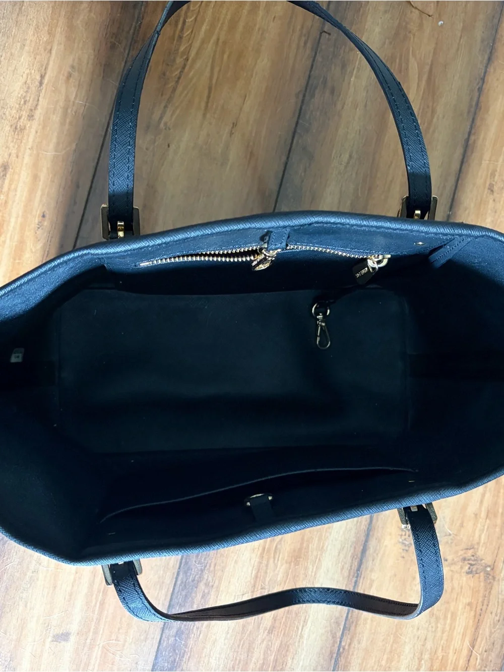 Michael Kors Black Tote with Gold Hardware